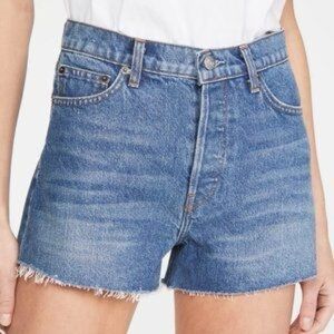 Reformation Dixie High Rise Blue Jean Denim Shorts